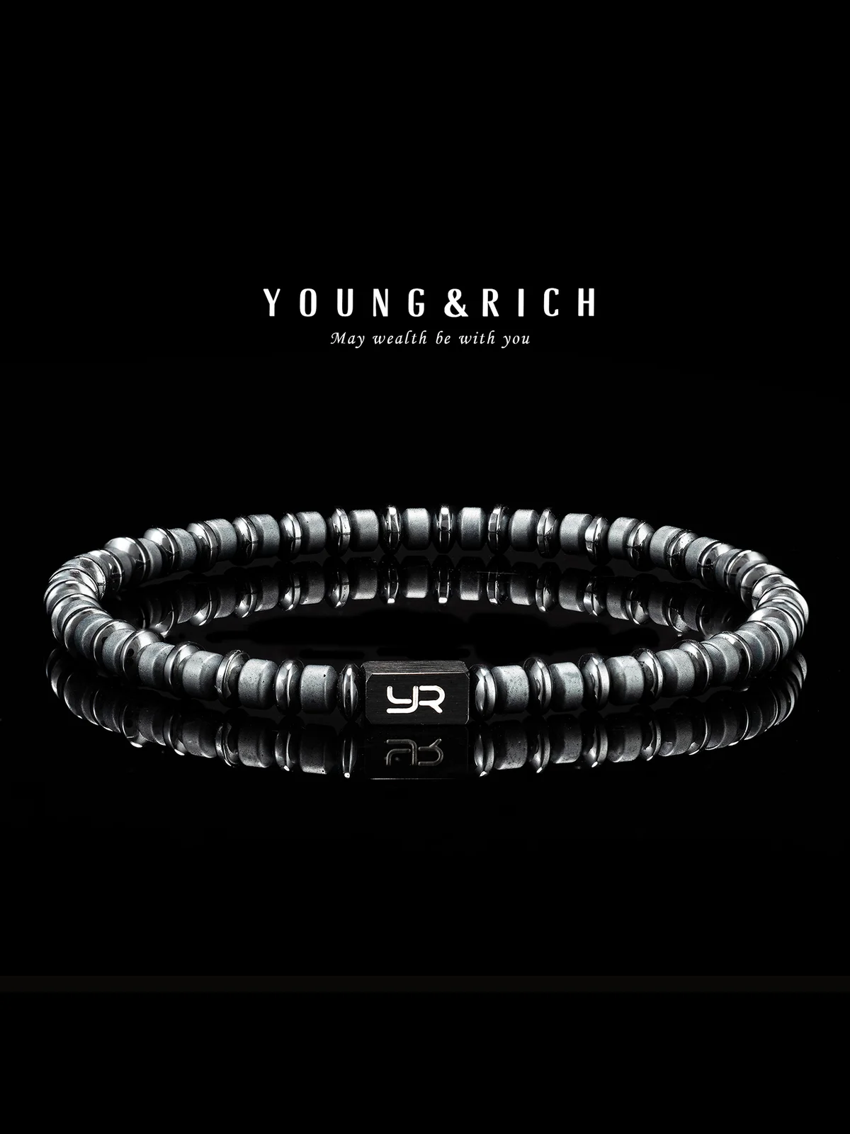 鐵磁石手鍊4mm赤鐵礦手串男士時尚復古男生小眾手串