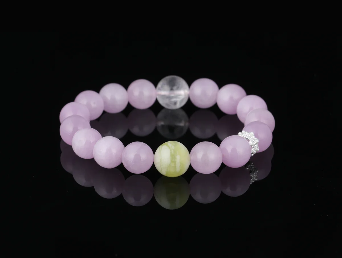 白幽靈奶蓋粉晶手鍊 桃花妝生辰訂製招桃花助姻緣水晶手鍊