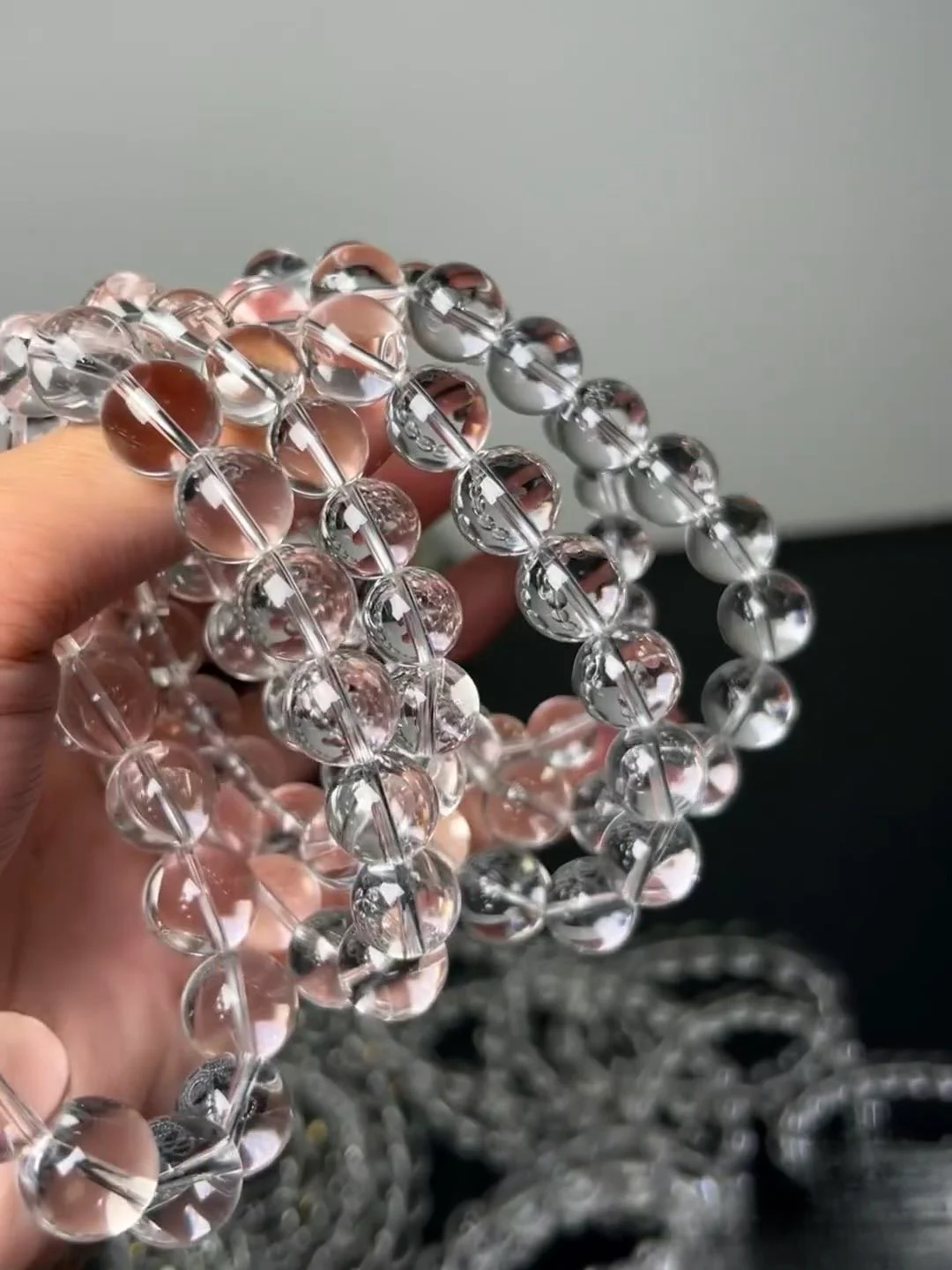 天然白水晶手鍊AA級能量石招財轉運助眠減壓可定制免費測算