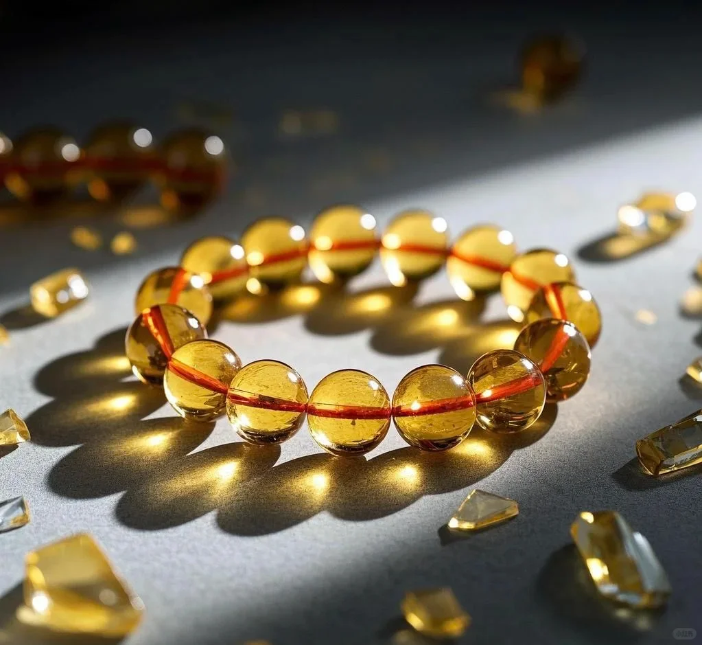 天然黃水晶手串 財富之石 增強自信 調節消化系統